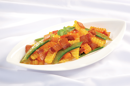 Khoai tây xào ba rọi xông khói