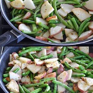 Cách làm khoai tây xào với đậu que