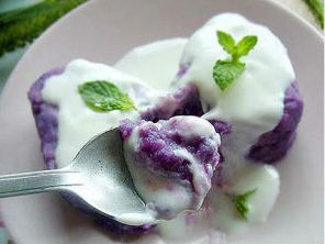 Khoai tím nghiền mật ong sữa chua