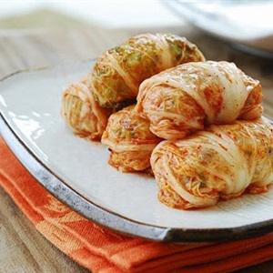 Cách làm kim chi cuộn cơm