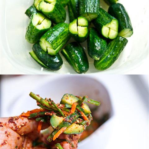 Cách làm kim chi với dưa leo