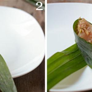 Cách làm lá dứa cuộn gà chiên