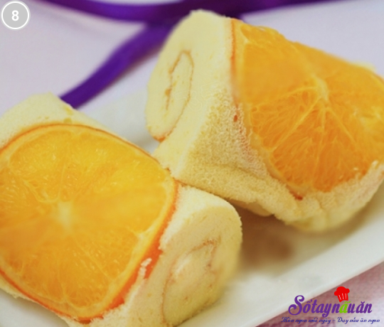 Làm bánh bông lan cam tươi