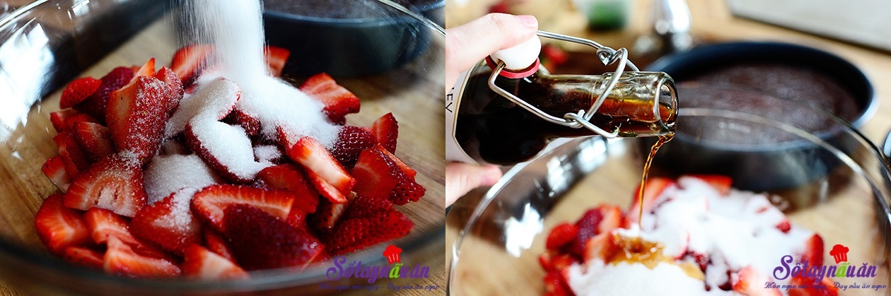 Làm bánh sinh nhật chocolate dâu tây