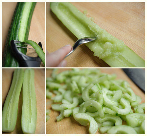 Làm món dưa leo xào chay