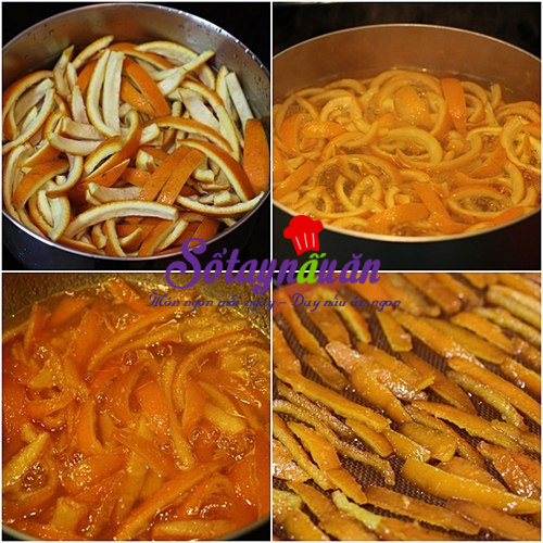 Làm mứt vỏ cam đón Tết