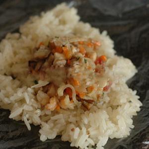 Cách làm xôi gà Tứ Bảo