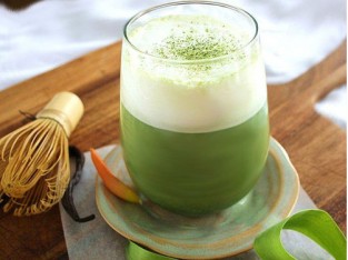 Latte trà xanh đá