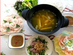 Lẩu cá bông hồng