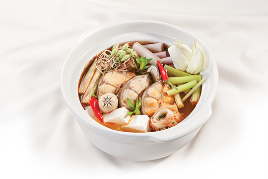 Lẩu cá ngát kim chi