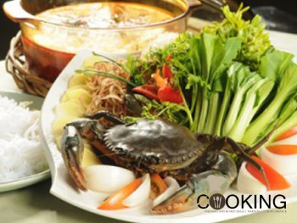 Lẩu cua nấu mẻ