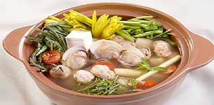 Lẩu nghêu húng chanh