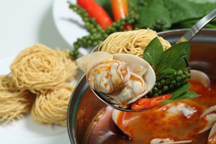 Lẩu nghêu tiêu xanh