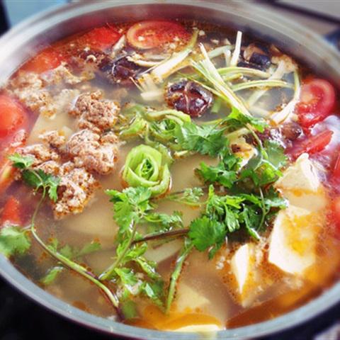 Cách nấu lẩu riêu cua gà ta