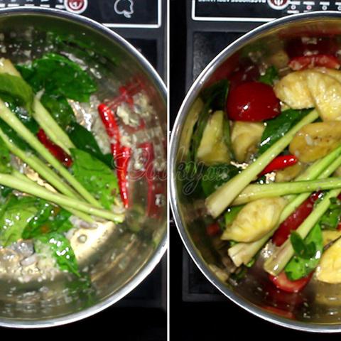 Cách nấu lẩu Thái hải sản chua cay