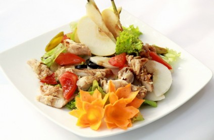 Lê trộn thịt gà