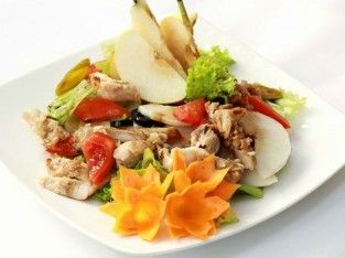 Lê trộn thịt gà