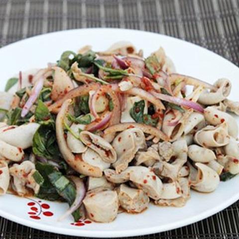 Cách làm lòng non trộn chua cay