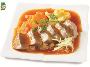 Lưỡi heo nấu pate