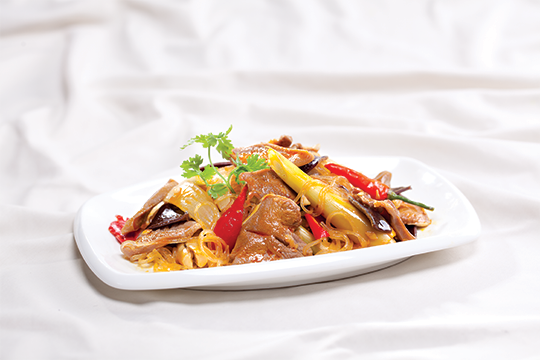 Lưỡi heo xào lăn