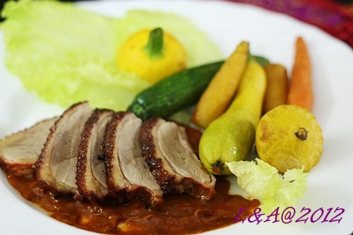 Lườn vịt xốt mustard