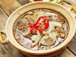 Mắm lóc chưng thịt bằm