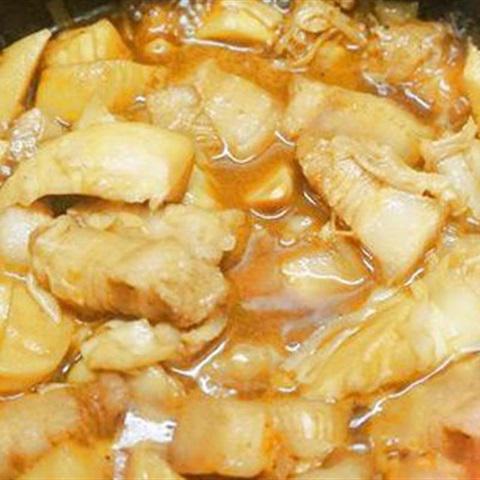 Cách làm mắm ruốc kho măng nước dừa