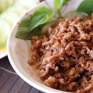 Cách làm mắm tép chưng thịt băm