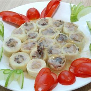 Măng nhồi thịt hấp