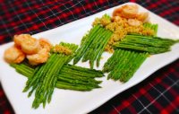 Măng tây xào tôm