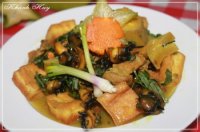 Mát trời nấu ốc - chuối - đậu