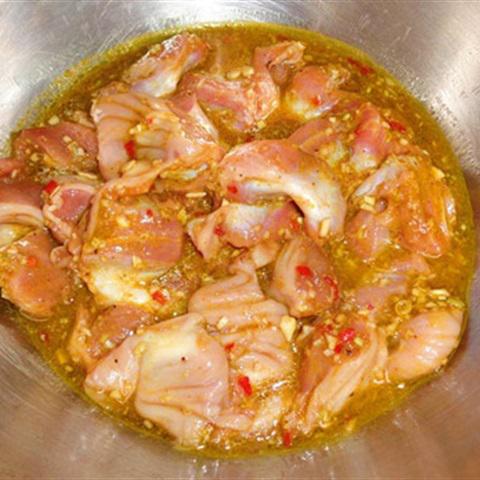 Cách làm mề gà nướng sả ớt xiên que