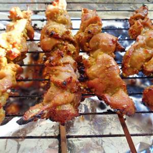 Cách làm mề gà nướng sả ớt xiên que
