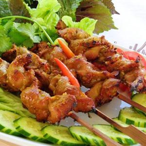 Cách làm mề gà nướng sả ớt xiên que