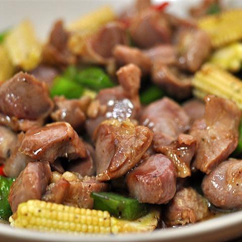 Cách làm mề gà xào giòn