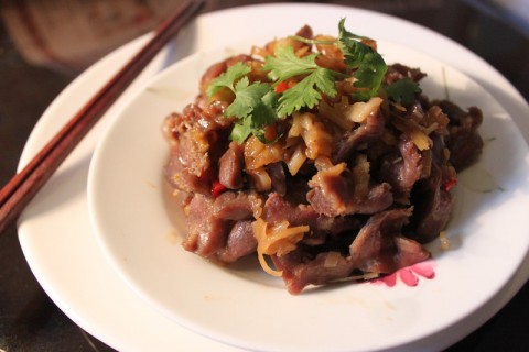 Mề gà xào sả ớt