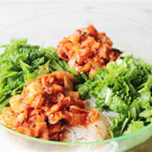 Cách làm mì spaghetti kim chi
