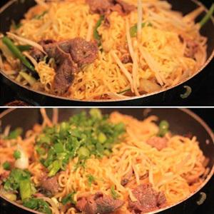 Cách làm mì tôm xào bò