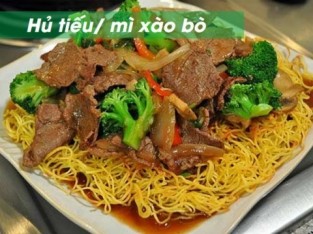 Mì xào bò