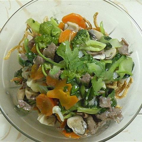 Cách làm mì xào giòn thịt bò