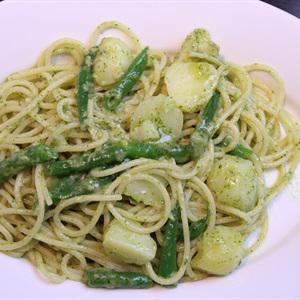 Cách làm mì Ý đậu que khoai tây