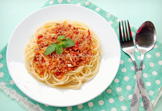 Mì Ý sốt thịt bò băm