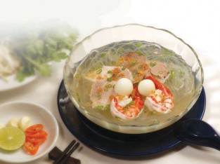 Miến nấu tôm thịt