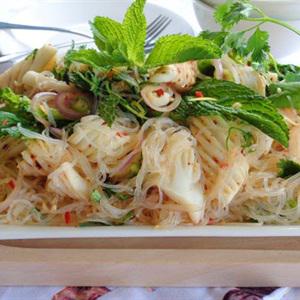 Cách làm miến trộn mực cay giòn