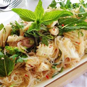 Cách làm miến trộn mực cay giòn