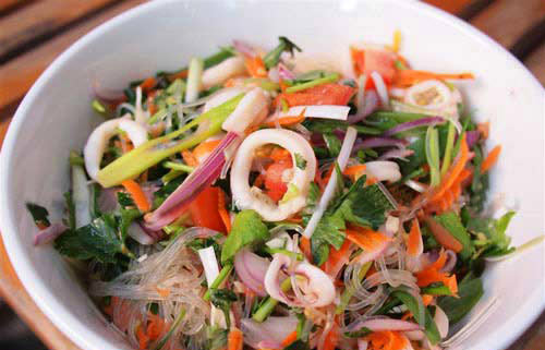 Miến trộn mực giòn