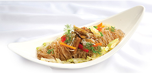 Miến xào lươn chiên giòn