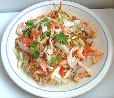 Miến xào mực khô