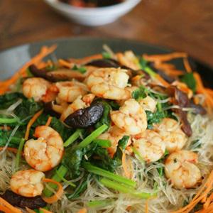 Cách làm miến xào tôm