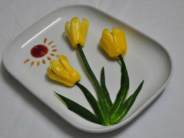 Mít hấp kiểu hoa tu-líp